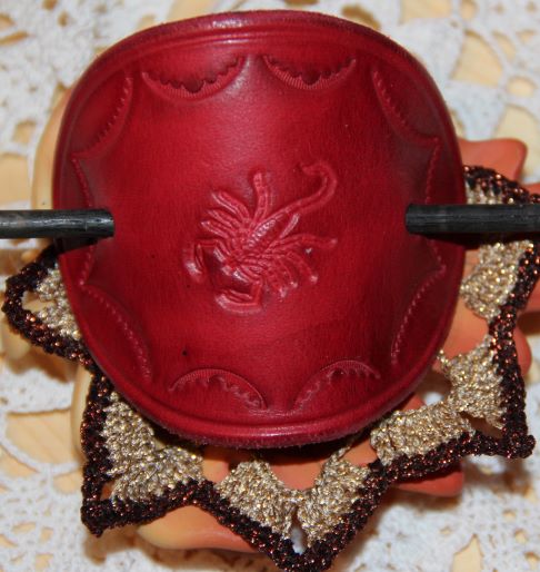 Haarschmuck Skorpion rot